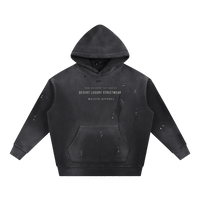 Wolvyn Apparel ‘DLS’ Vintage Washed Frayed Fleece Hoodie - Wolvyn Apparel