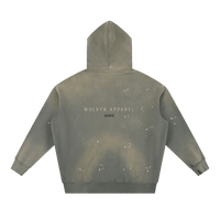 Wolvyn Apparel ‘DLS’ Vintage Washed Frayed Fleece Hoodie - Wolvyn Apparel