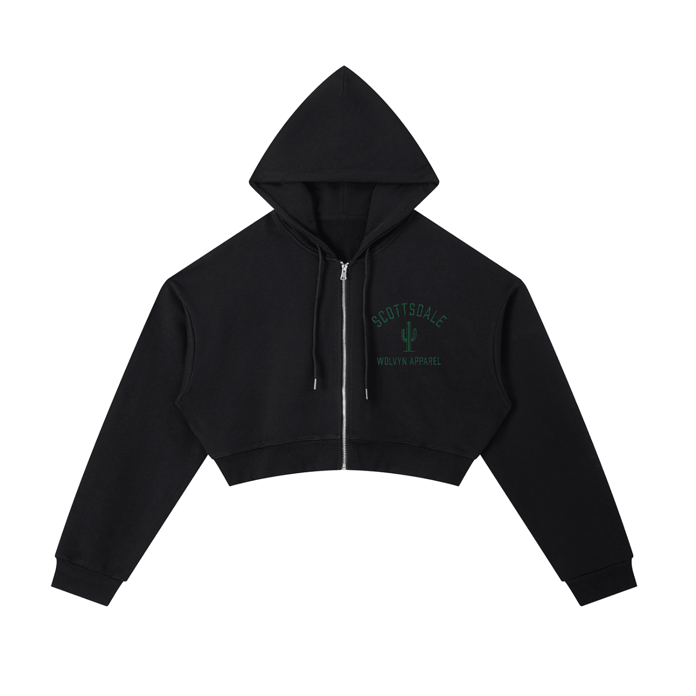 Wolvyn Apparel Essential Cropped Zip - Up Hoodie - Wolvyn Apparel