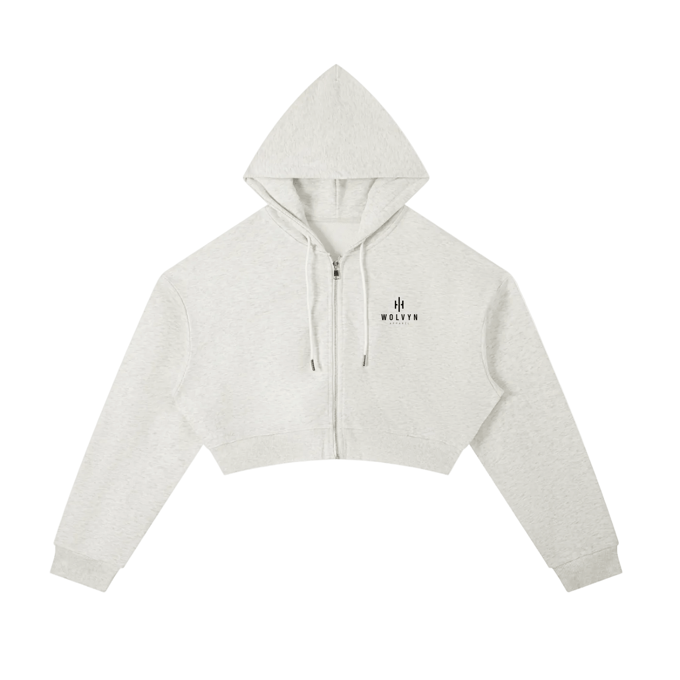 Wolvyn Apparel Essential Cropped Zip-Up Hoodie - Wolvyn Apparel