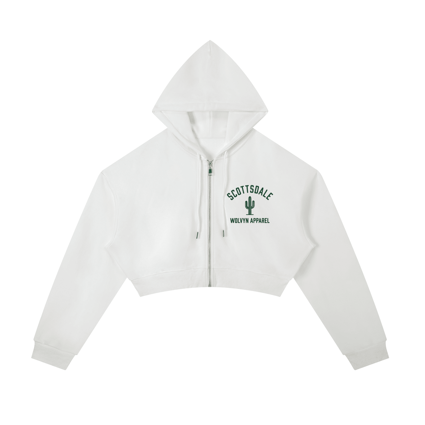 Wolvyn Apparel Essential Cropped Zip - Up Hoodie - Wolvyn Apparel