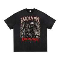 Wolvyn Apparel ‘Fallen Angel’ Vintage Washed Hand-Frayed T-Shirt - Wolvyn Apparel