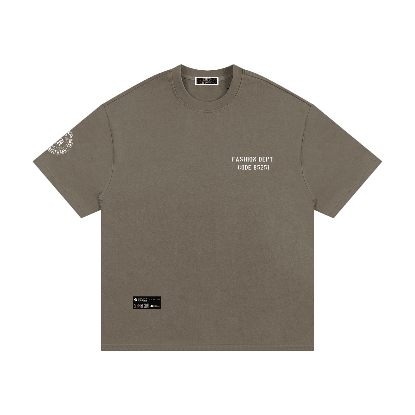 Wolvyn Apparel "Fashion Dept" 330 GSM Essential Heavyweight Cotton T-Shirt - Wolvyn Apparel