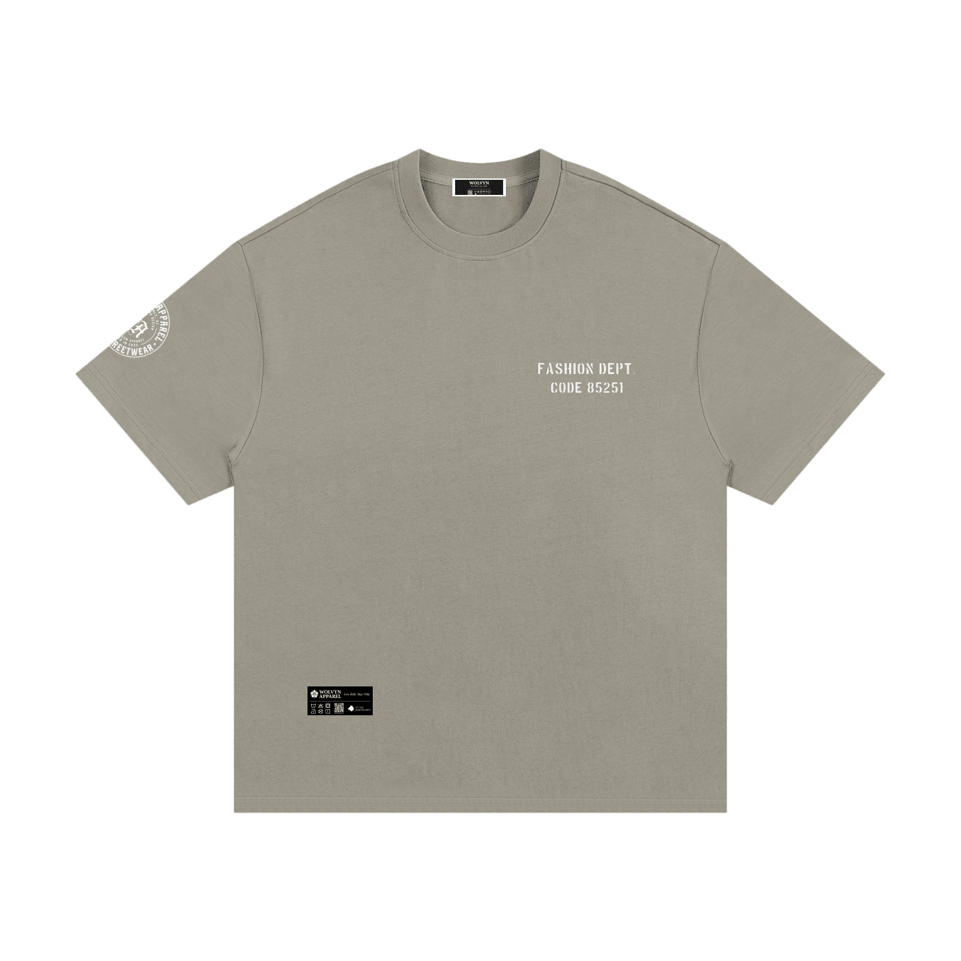 Wolvyn Apparel "Fashion Dept" 330 GSM Essential Heavyweight Cotton T-Shirt - Wolvyn Apparel