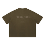 Wolvyn Apparel ‘Foundations 001’ Unisex Sun Fade Distressed Boxy T-Shirt - Wolvyn Apparel