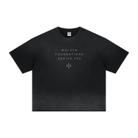 Wolvyn Apparel ‘Foundations 002’ 280GSM Men's Double Yarn Vintage Spray Washed Boxy T-Shirt - Wolvyn Apparel