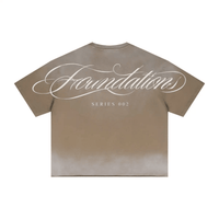 Wolvyn Apparel ‘Foundations 002’ 280GSM Men's Double Yarn Vintage Spray Washed Boxy T-Shirt - Wolvyn Apparel