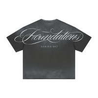 Wolvyn Apparel ‘Foundations 002’ 280GSM Men's Double Yarn Vintage Spray Washed Boxy T-Shirt - Wolvyn Apparel