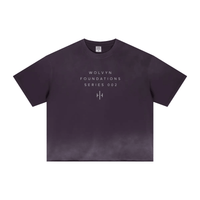 Wolvyn Apparel ‘Foundations 002’ 280GSM Men's Double Yarn Vintage Spray Washed Boxy T-Shirt - Wolvyn Apparel