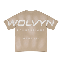 Wolvyn Apparel ‘Foundations 002’ 285GSM Unisex Ripped Raw-Edge Monkey-Wash PP Spray T-shirt - Wolvyn Apparel