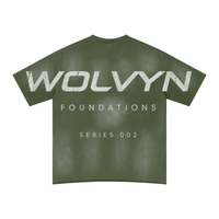 Wolvyn Apparel ‘Foundations 002’ 285GSM Unisex Ripped Raw-Edge Monkey-Wash PP Spray T-shirt - Wolvyn Apparel