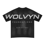 Wolvyn Apparel ‘Foundations 002’ 285GSM Unisex Ripped Raw-Edge Monkey-Wash PP Spray T-shirt - Wolvyn Apparel