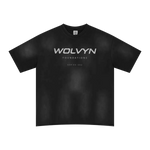 Wolvyn Apparel ‘Foundations 002’ 285GSM Unisex Ripped Raw-Edge Monkey-Wash PP Spray T-shirt - Wolvyn Apparel