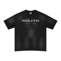 Wolvyn Apparel ‘Foundations 002’ 285GSM Unisex Ripped Raw-Edge Monkey-Wash PP Spray T-shirt - Wolvyn Apparel
