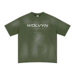Wolvyn Apparel ‘Foundations 002’ 285GSM Unisex Ripped Raw-Edge Monkey-Wash PP Spray T-shirt - Wolvyn Apparel