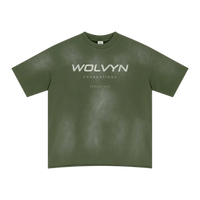 Wolvyn Apparel ‘Foundations 002’ 285GSM Unisex Ripped Raw-Edge Monkey-Wash PP Spray T-shirt - Wolvyn Apparel