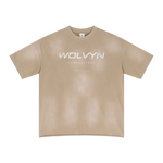 Wolvyn Apparel ‘Foundations 002’ 285GSM Unisex Ripped Raw-Edge Monkey-Wash PP Spray T-shirt - Wolvyn Apparel