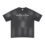 Wolvyn Apparel ‘Foundations 002’ 285GSM Unisex Ripped Raw-Edge Monkey-Wash PP Spray T-shirt - Wolvyn Apparel