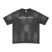 Wolvyn Apparel ‘Foundations 002’ 285GSM Unisex Ripped Raw-Edge Monkey-Wash PP Spray T-shirt - Wolvyn Apparel