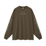 Wolvyn Apparel ‘Foundations 002’ Oversized Unisex Long Sleeve T-Shirt - Wolvyn Apparel