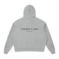 Wolvyn Apparel ‘Foundations 002’ Unisex Drop Shoulder Full Zip Hoodie - Wolvyn Apparel