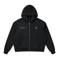 Wolvyn Apparel ‘Foundations 002’ Unisex Drop Shoulder Full Zip Hoodie - Wolvyn Apparel