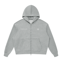 Wolvyn Apparel ‘Foundations 002’ Unisex Drop Shoulder Full Zip Hoodie - Wolvyn Apparel
