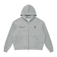 Wolvyn Apparel ‘Foundations 002’ Unisex Drop Shoulder Full Zip Hoodie - Wolvyn Apparel