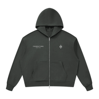 Wolvyn Apparel ‘Foundations 002’ Unisex Drop Shoulder Full Zip Hoodie - Wolvyn Apparel