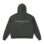 Wolvyn Apparel ‘Foundations 002’ Unisex Drop Shoulder Full Zip Hoodie - Wolvyn Apparel