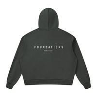 Wolvyn Apparel ‘Foundations 002’ Unisex Drop Shoulder Full Zip Hoodie - Wolvyn Apparel