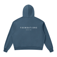 Wolvyn Apparel ‘Foundations 002’ Unisex Drop Shoulder Full Zip Hoodie - Wolvyn Apparel