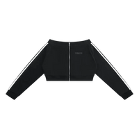 Wolvyn Apparel ‘Foundations 002’ Women's Off-Shoulder Full Zip Hoodie - Wolvyn Apparel