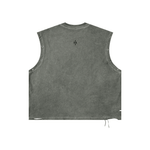 Wolvyn Apparel ‘Foundations Script’ Distressed Grommet Eyelet Tank Top - Wolvyn Apparel