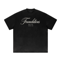 Wolvyn Apparel ‘Foundations Script’ Heavyweight Drop Shoulder T-Shirt - Wolvyn Apparel