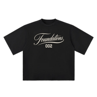 Wolvyn Apparel ‘Foundations Script’ Oversized Drop Shoulder T-Shirt - Wolvyn Apparel