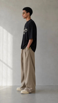 Wolvyn Apparel ‘Foundations Script’ Oversized Drop Shoulder T-Shirt - Wolvyn Apparel