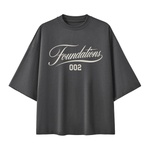 Wolvyn Apparel ‘Foundations Script’ Oversized Drop Shoulder T-Shirt - Wolvyn Apparel