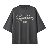 Wolvyn Apparel ‘Foundations Script’ Oversized Drop Shoulder T-Shirt - Wolvyn Apparel