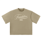 Wolvyn Apparel ‘Foundations Script’ Oversized Drop Shoulder T-Shirt - Wolvyn Apparel