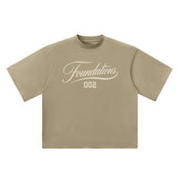 Wolvyn Apparel ‘Foundations Script’ Oversized Drop Shoulder T-Shirt - Wolvyn Apparel