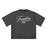 Wolvyn Apparel ‘Foundations Script’ Oversized Drop Shoulder T-Shirt - Wolvyn Apparel
