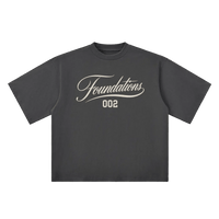 Wolvyn Apparel ‘Foundations Script’ Oversized Drop Shoulder T-Shirt - Wolvyn Apparel
