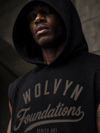 Wolvyn Apparel ‘Foundations Series 001’ Unisex Panel Mesh Sleeveless Hoodie - Wolvyn Apparel