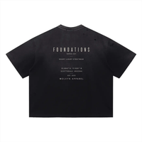 Wolvyn Apparel ‘Foundations Stone’ Vintage Washed Distressed Boxy Oversized T-Shirt - Wolvyn Apparel