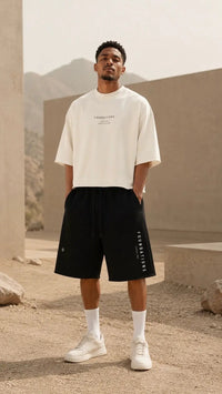 Wolvyn Apparel ‘Foundations’ Unisex Loose Raw Edge Shorts - Wolvyn Apparel