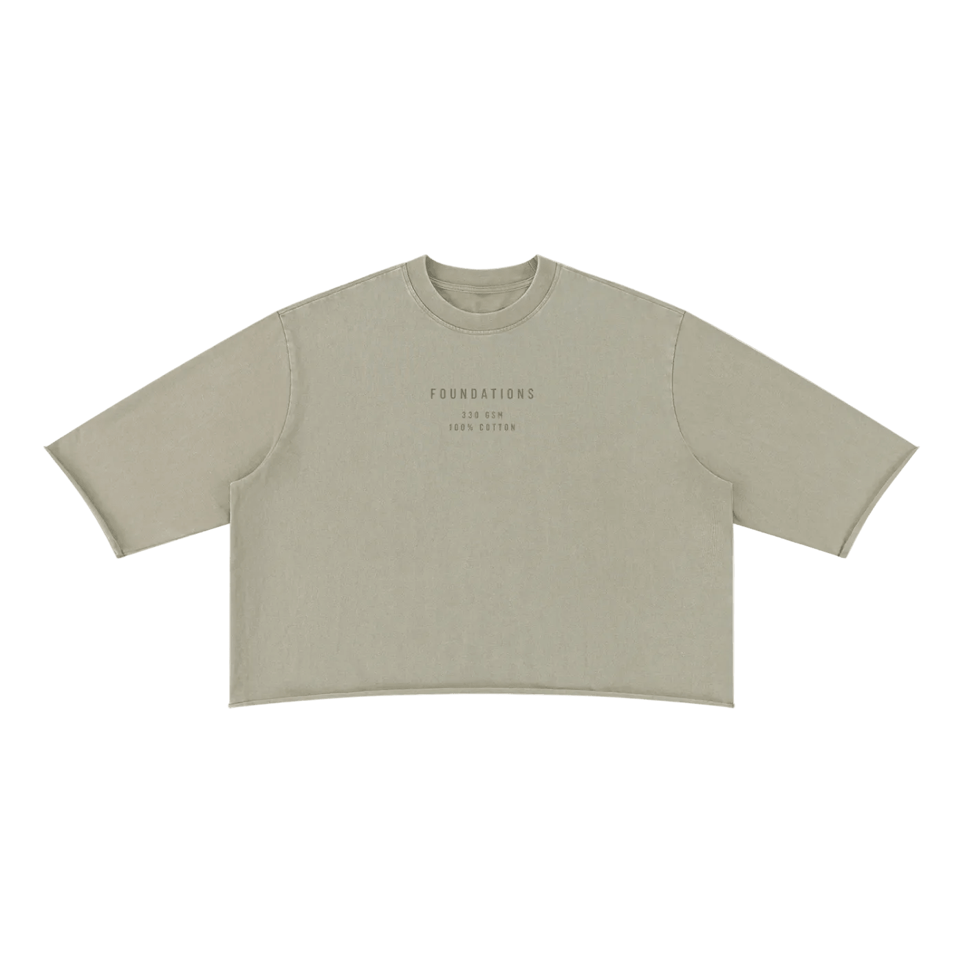 Wolvyn Apparel ‘Foundations’ Unisex Mineral Wash Raw Hem Boxy T-Shirt - Wolvyn Apparel