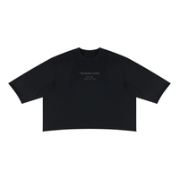 Wolvyn Apparel ‘Foundations’ Unisex Mineral Wash Raw Hem Boxy T-Shirt - Wolvyn Apparel