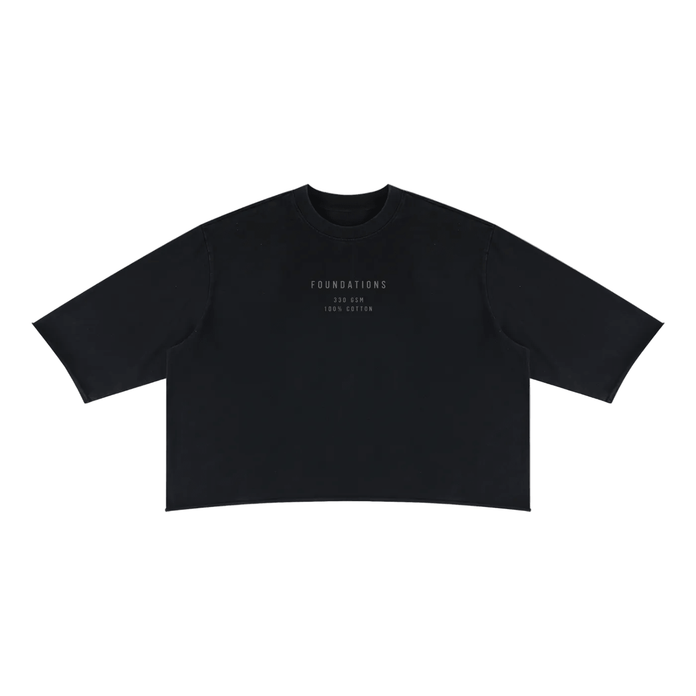Wolvyn Apparel ‘Foundations’ Unisex Mineral Wash Raw Hem Boxy T-Shirt - Wolvyn Apparel