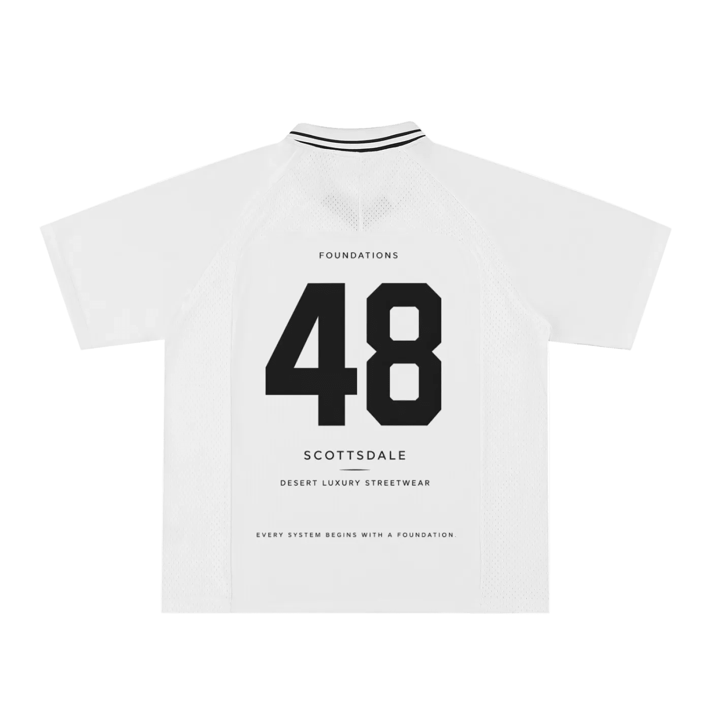Wolvyn Apparel ‘Foundations’ (White) Striped V-Neck Soccer Jersey - Wolvyn Apparel